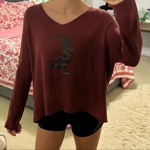 SIZE S/M Wooden Ship Knits Over The Moon Sweater